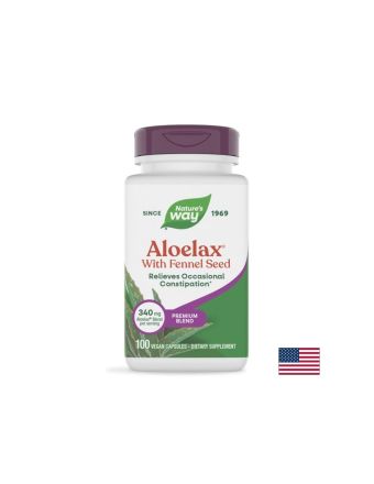 Aloelax с алое ферокс и резене – При запек, 100 веган капсули
