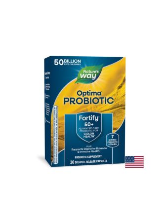 Fortify Optima 50+ – 50 млрд. активни пробиотици, 7 щама за хора над 50 г., 30 V-капсули