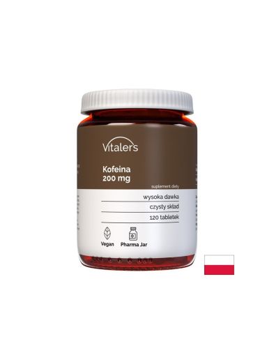 Стимулира енергията и мозъчната функция - Кофеин, 200 mg x 120 таблетки