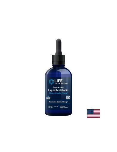 Безсъние - Течен мелатонин, 59 ml капки, с аромат на цитруси и ванилия