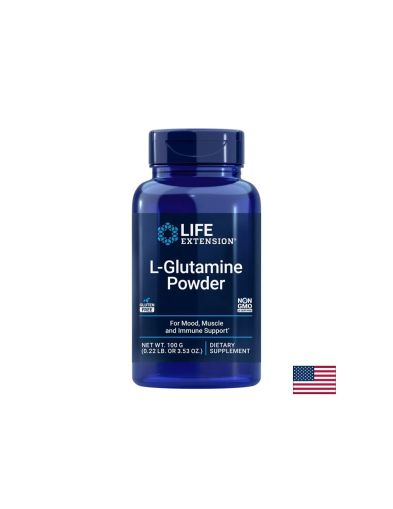 В подкрепа на мускулите и чревната функция -  L-Глутамин, 100 g прах