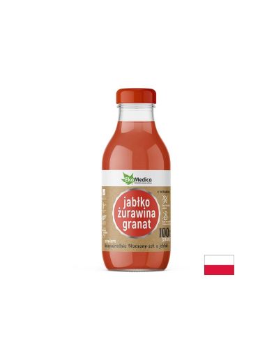 Сок от ябълки, червени боровинки и нар - Имунна и антиоксиданта защита, 300 ml