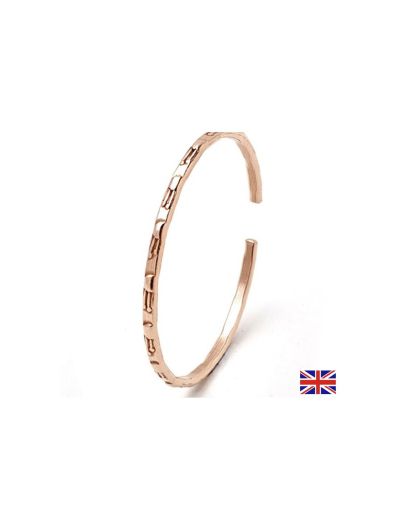 Тясна медна гривна с мотиви - При болки в ставите, 19 см