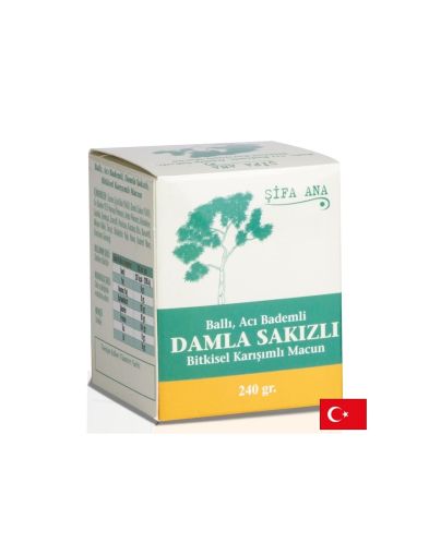 Билкова паста с мед, горчив бадем и мастиково масло - за добро храносмилане, 250 g