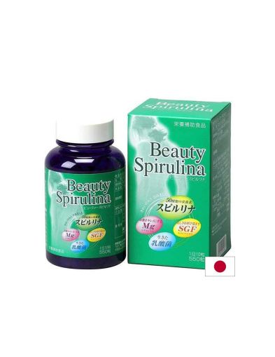 Японска спирулина + млечно-кисели бактерии и магнезий - Beauty Spirulina, 550 таблетки
