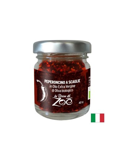 Люспи от лют червен пипер в зехтин (екстра върджин), БИО, 40 g