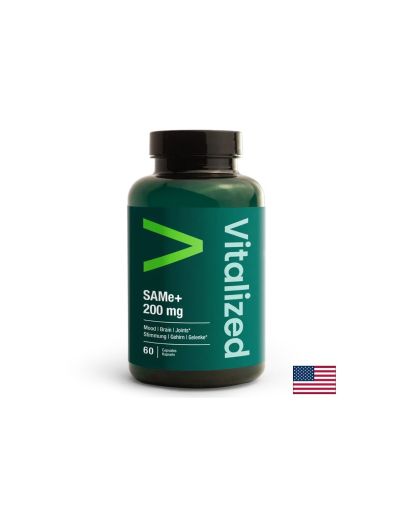 Стрес и добро настроение - САМ-е 200 mg + витамин С, В6, В12 и фолиева киселина - SAMe+, 60 капсули