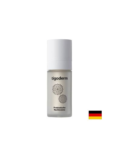 Нощен крем с пробиотичен фермент от Bacillus subtilis Tigoderm - Възстановяване и баланс на кожата през нощта, 30 ml
