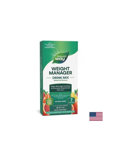 Формула за контрол на апетита, теглото и коремните мазнини - Weight Manager, 7 сашета, с плодов вкус