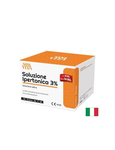 Хипертоничен разтвор 3% - Облекчение при запушен нос и хрема, 30 ампули