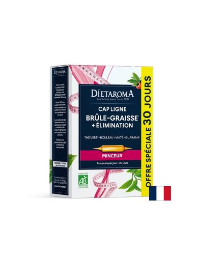 Изгаряне на мазнините + елиминиране на задържаните течности – С гуарана, мате и зелен чай, 30 ампули