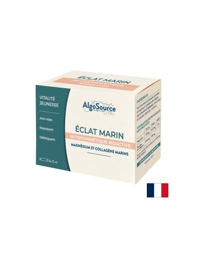 Магнезий + колагенови пептиди – Éclat Marin, за здрави и красиви кожа, коса, нокти и мускули, 8 флакона