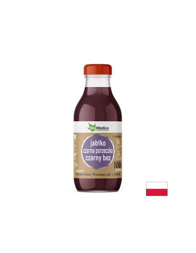 Ябълка + Касис + Черен бъз – Имуностимулант с витамин C, сок 300 ml