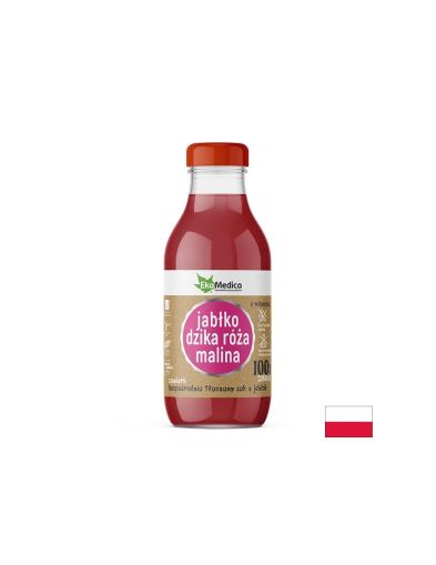 Ябълка + Шипка + Малина + Витамин С – Натурална подкрепа за имунитета, сок 300 ml