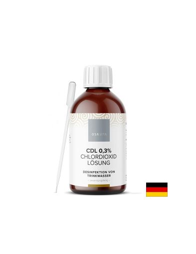 Хлорен диоксид (CDL) 0,3% – Разтвор за дезинфекция на питейна вода, 250 ml