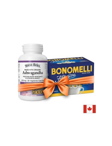 Промопакет „Спокойствие и баланс“ – Ашваганда KSM-66 + подарък чай от лайка