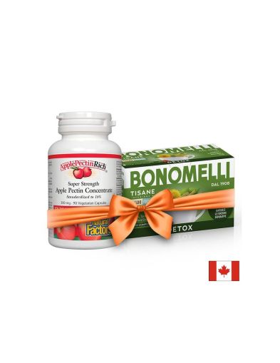 Промопакет „Детокс и метаболитна подкрепа“ – Ябълков пектин супер концентрат + подарък билков чай