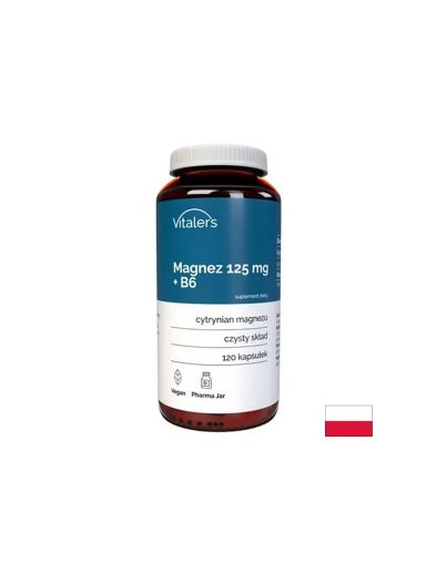 Магнезий 125 mg + Витамин B6 12.5 mg – Срещу крампи, стрес и умора, 120 капсули