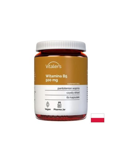 Витамин B5 – За енергия, умствена концентрация и кръвообразуване, 500 mg, 60 капсули
