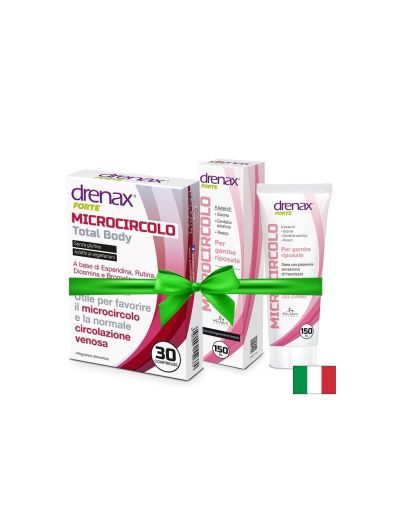 Промо пакет кръвообращение - Drenax® Forte с бодлив залист, 30 таблетки + Масажен гел за крака при разширени вени, 150 ml