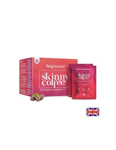 Skinny Coffee – 28 дневна програма за отслабване със зелено кафе, чай и L-карнитин, 28 сашета