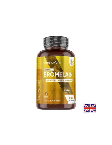 Бромелаин 650 mg – Храносмилане и противовъзпалителна подкрепа, 180 капсули