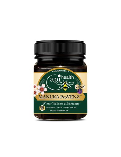 Пчелен мед Манука с пчелна отрова и прополис Pro VENZ MGO 100+ Защита на гърлото и подкрепа на имунната система 250 g