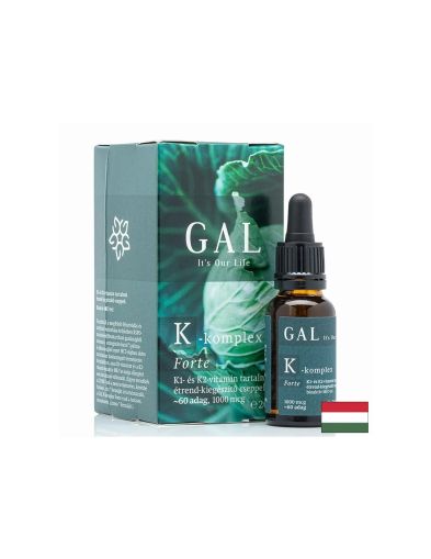 Витамин K1 900 μg + K2 100 μg K-Komplex Forte – Нормално кръвосъсирване и костна плътност, 60 дневни дози, 20 ml капки