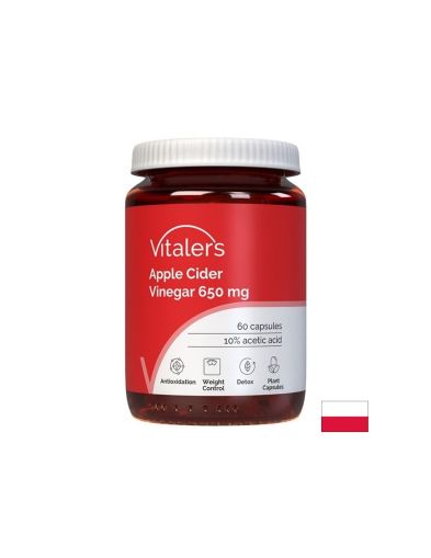 Ябълков оцет – Контрол на теглото и активен метаболизъм, 650 mg, 60 капсули
