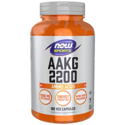 NOW Foods AAKG 2200 550 mg [180 капсули, 45 Дози]