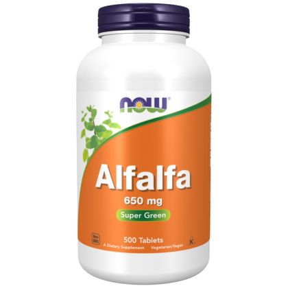 NOW Foods Alfalfa 650 mg [500 Таблетки, 166 Дози]