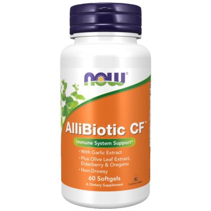 NOW Foods AlliBiotic CF [60 Гел капсули, 60 Дози]