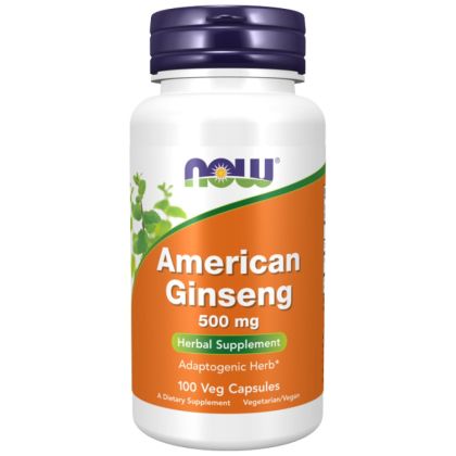 NOW Foods American Ginseng 500 mg [100 капсули, 50 Дози]