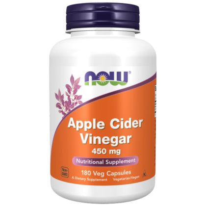 NOW Foods Apple Cider Vinegar 450 mg [180 капсули, 90 Дози]