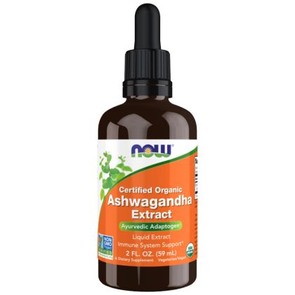 NOW Foods Ashwagandha Extract Liquid | Certified Organic [59 мл, 59 Дози]