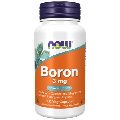 NOW Foods Boron 3 mg [100 капсули, 100 Дози]