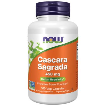 NOW Foods Cascara Sagrada 450 mg [100 капсули, 100 Дози]