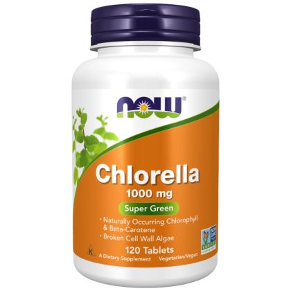 NOW Foods Chlorella 1000 mg [120 Таблетки, 40 Дози]