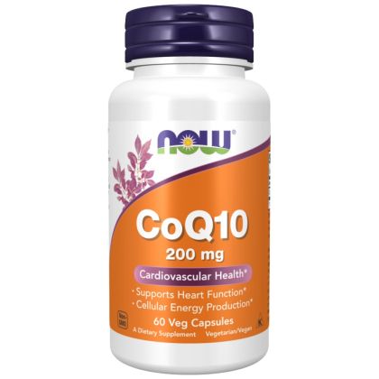 NOW Foods CoQ10 200 mg [60 капсули, 60 Дози]