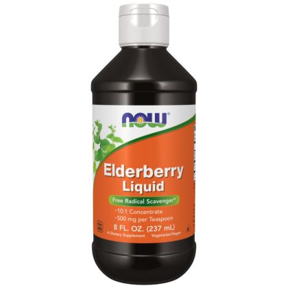 NOW Foods Elderberry Liquid | 10:1 Concentrate [237 мл, 47 Дози]