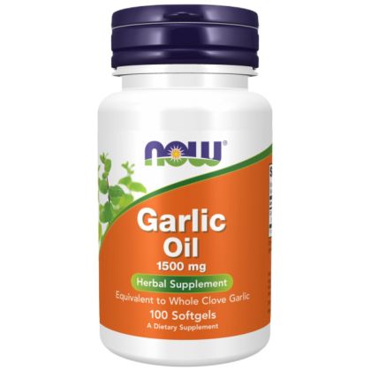NOW Foods Garlic Oil 1500 mg [100 Гел капсули, 33 Дози]
