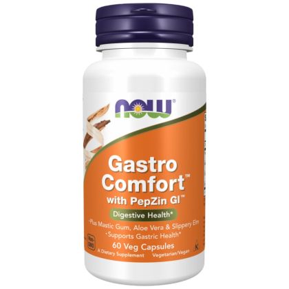NOW Foods Gastro Comfort™ with PepZin GI™ [60 капсули, 60 Дози]