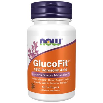 NOW Foods GlucoFit®  | Banaba Leaf Extract [60 Гел капсули, 60 Дози]