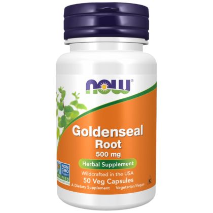 NOW Foods Goldenseal Root 500 mg [50 капсули, 25 Дози]