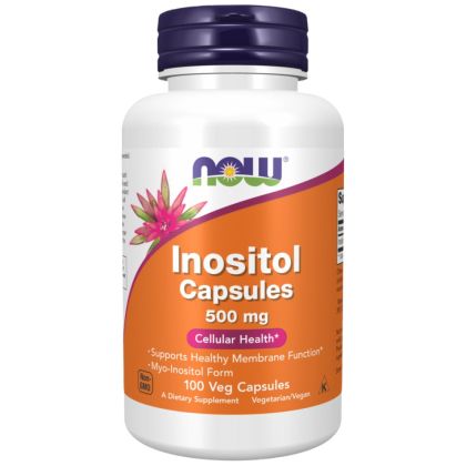 NOW Foods Inositol 500 mg [100 капсули, 100 Дози]