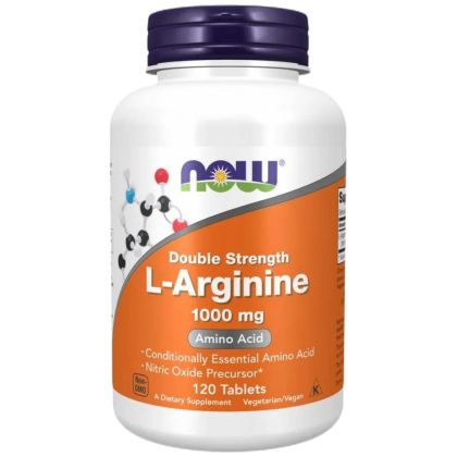 NOW Foods L-Arginine 1000 mg / Double Strength [120 Таблетки]