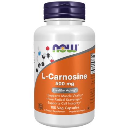 NOW Foods L-Carnosine 500 mg [100 капсули, 100 Дози]