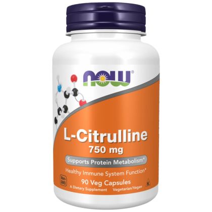 NOW Foods L-Citrulline 750 mg [90 капсули, 45 Дози]