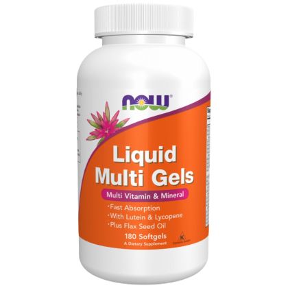 NOW Foods Liquid Multi Gels [180 Гел капсули, 90 Дози]