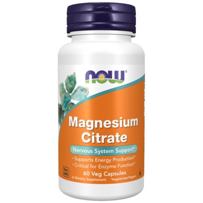 NOW Foods Magnesium Citrate 400 mg [60 капсули, 20 Дози]